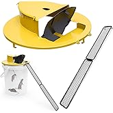 Trampa para ratas con tapa de cubo, trampas reutilizables para ratones humanas para interiores y exteriores, material de meta