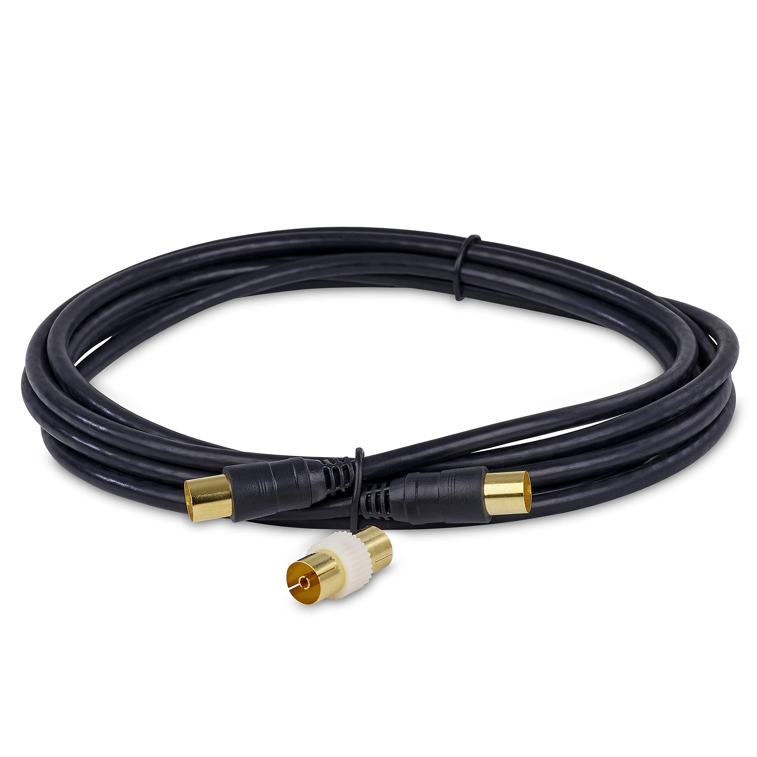 SSL Satellites 2 Meter 3C-2V Black Cable TV Aerial Lead Coaxial Cable Coax RF 75 OHM 3C-2V
