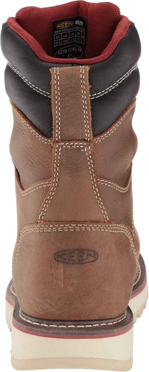 KEEN Utility Women's Cincinnati 8" Soft Toe Waterproof Wedge Work Boot Construction: Shoes