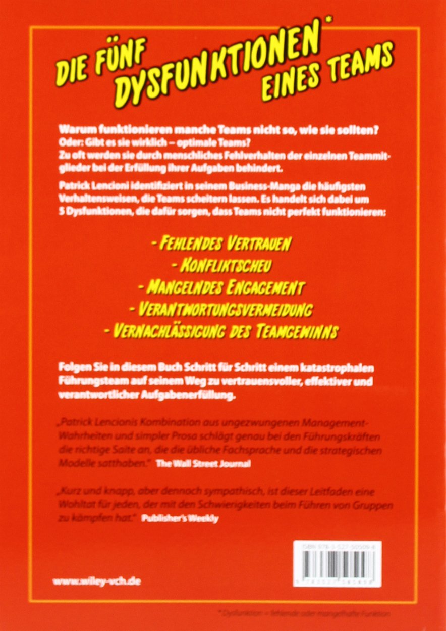 Buy Die 5 Dysfunktionen Eines Teams Der Manga Eine - 