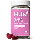 HUM Nutrition SOS PMS Gummies, PMS Support Supplement for Women, Support Cycle Symptoms, Bloating, Hormonal Balance, Includes Vitamin B6, Cranberry & Chasteberry Vitex, Gluten Free, 60 Vegan Gummies