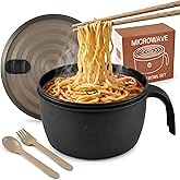 CEvolvulus Large Ramen Bowl,Microwave Ramen Cooker,Microwave Pasta Cooker 48oz,College Dorm Room Essentials for Girls for Boys, Apartment Essentials, BPA-Free. (black)