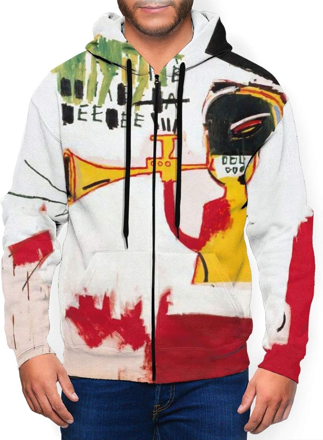 basquiat hoodie white