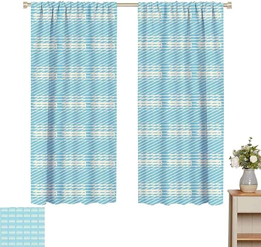 Petpany Blackout Curtains For Bedroom Geometric Crosswise Angled