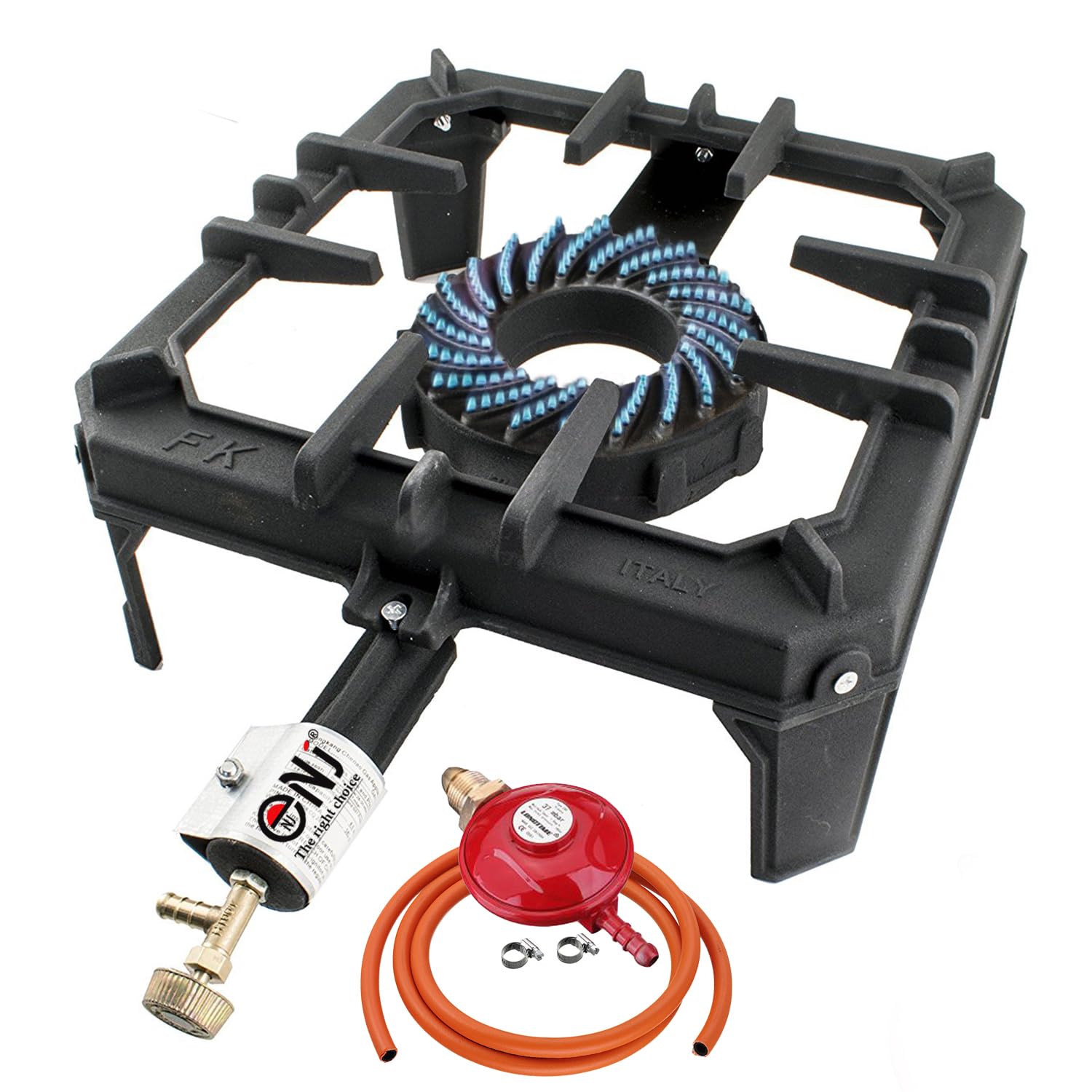 NJ GB-29 Large Gas Boiling Ring Cast Iron Burner Camping Stove Outdoor Catering LPG Cooker 8kW (Propane 37mbar Screw-on)