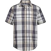 Calvin Klein Boys Short Sleeve Woven Button-Down Shirt