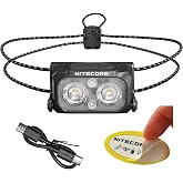 Nitecore NU25 UL 400 Lumens Ultra Lightweight Headlamp, USB-C Rechargeable Sticker for Back Packing, Camping and Running