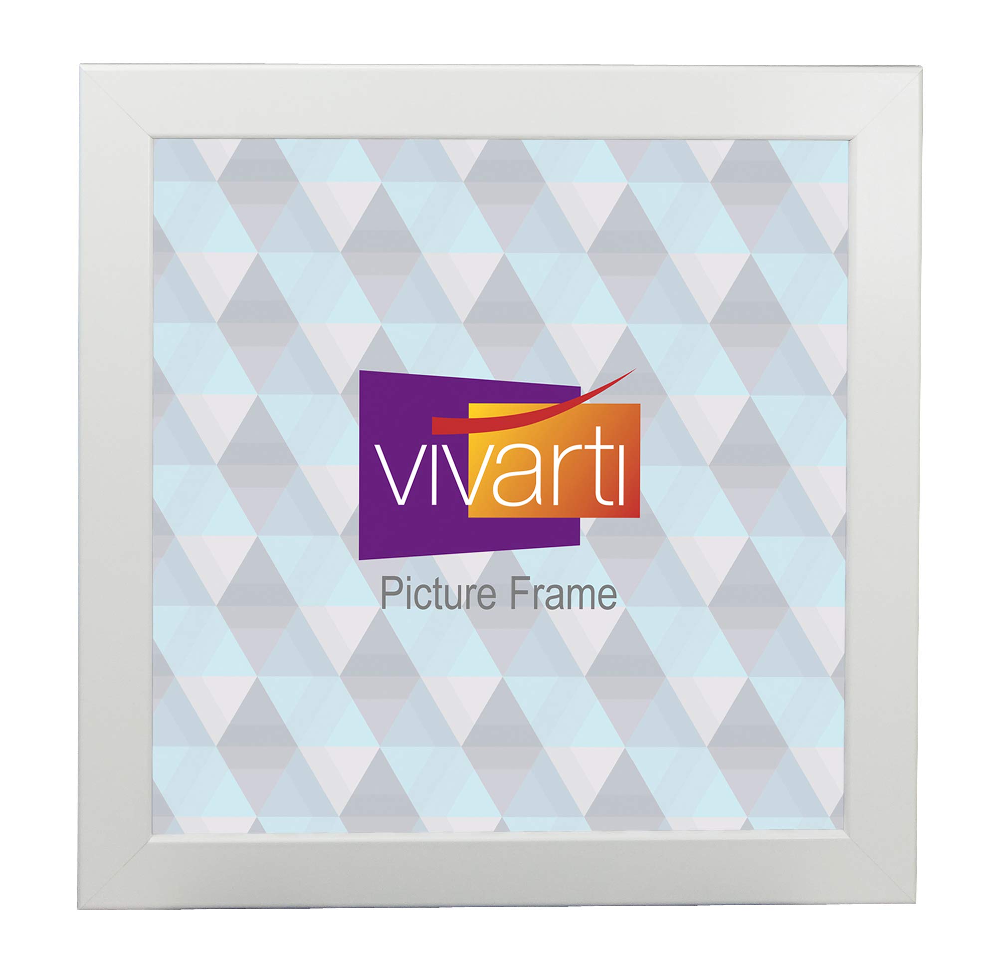 Vivarti Matt White Picture Frame (30 x 30 cm) Portrait or Landscape Photo Frame with Clear Styrene Sheet & Wall Mounted Hook for Photos, Pictures, Posters, Decor, Certificate Frame