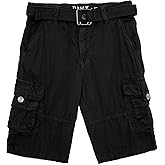 Raw X Boys Cargo Shorts 8-18 | 100% Cotton Belted Twill Boys, Teen and Youth Cargo Short |