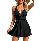 Aqua Eve Swim Dress Women Two Piece Swimsuits - Tummy Control Tankini Bathing Suit Twist Front Flowy Skirt and Boyshorts 2026