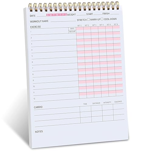 Fitness Journal Workout Planner Notepad For Women Men Weight