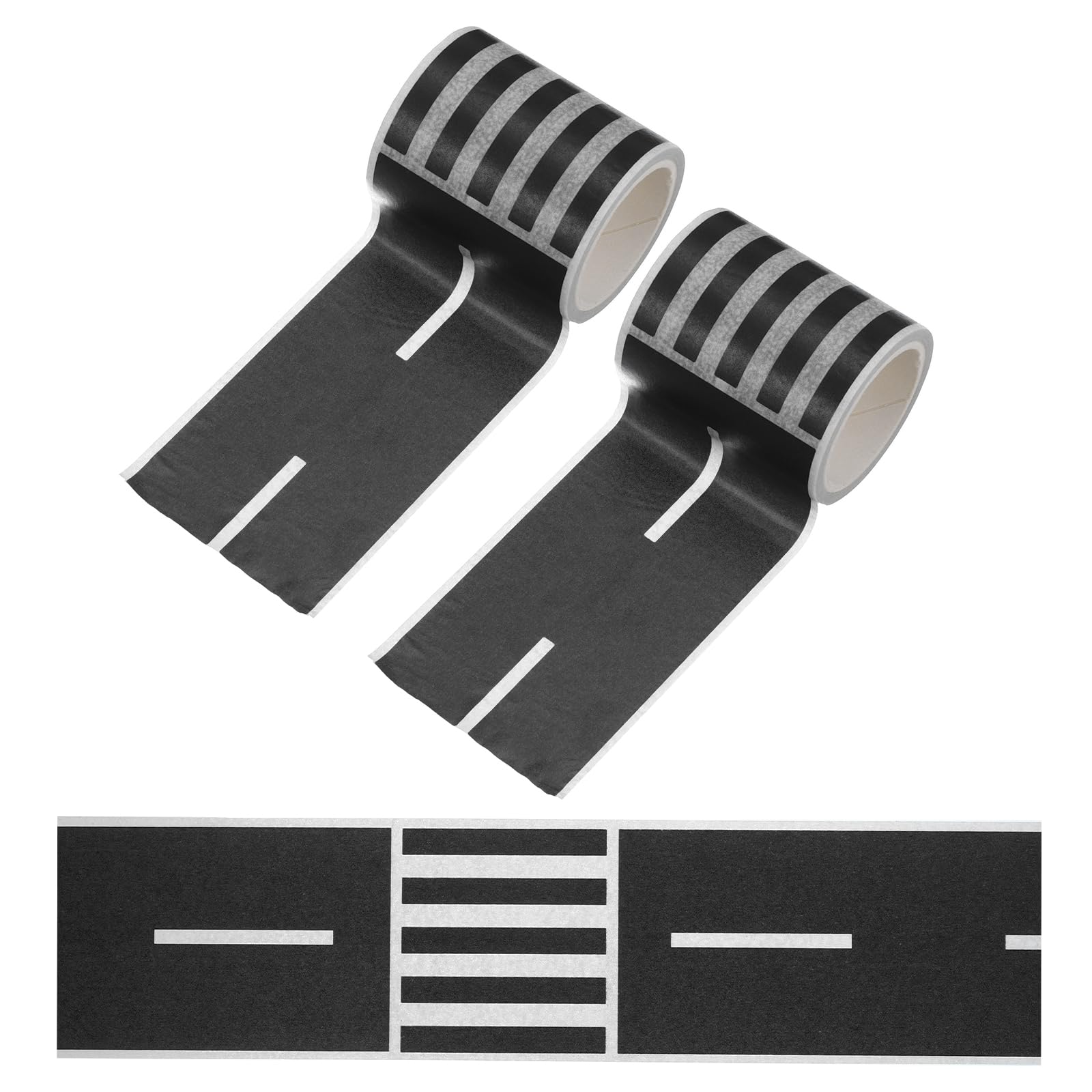PATIKIL 33ft Car Track Tape Traffic Washi Tape Highway Train for DIY Craft Art Journal Scrapbook Planner Style 6, Black