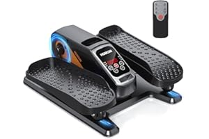 HOMGIM Under Desk Elliptical Machine - Quiet Motorized Leg Exerciser with Smart Remote, 12-Speed Manual Programs Auto/3 Auto Programs LCD Display & Bidirectional Motion for Home/Office