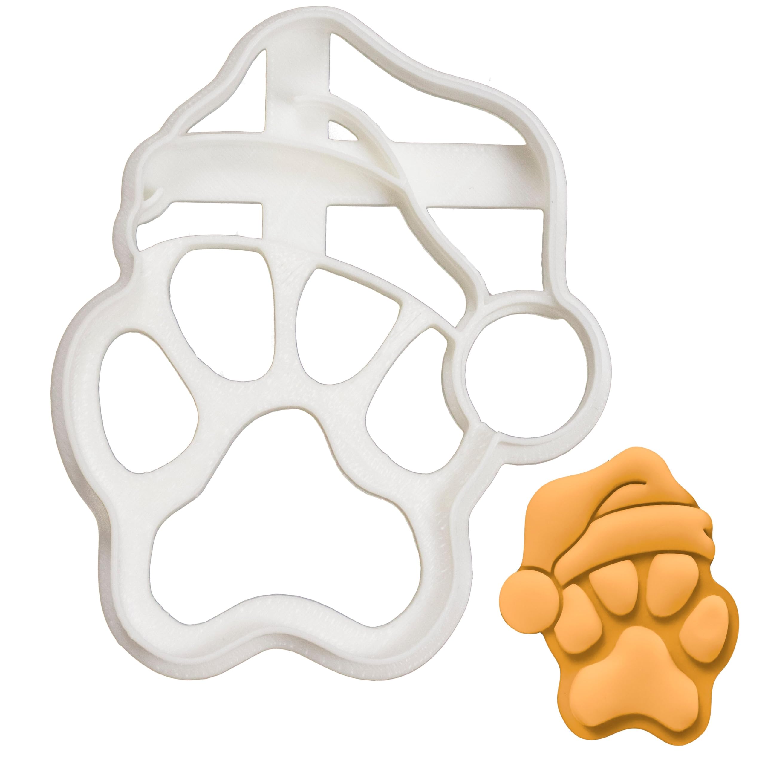 BAKERLOGY Realistic Santa Paw Cookie Cutter - Detailed Biscuit Cutter Design for Baking and Crafts, Ideal on Fondant, Dough, Clay