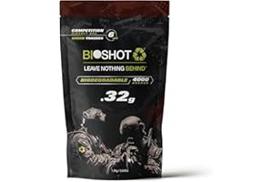 BioShot Biodegradable Green Tracer Glow in The Dark Airsoft BBS - Seamless Competition Match Grade for All 6mm Airsoft Guns and Accessories