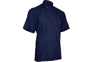 ChefsCloset Poplin Short Sleeve Color Chef Coat Chef Jacket