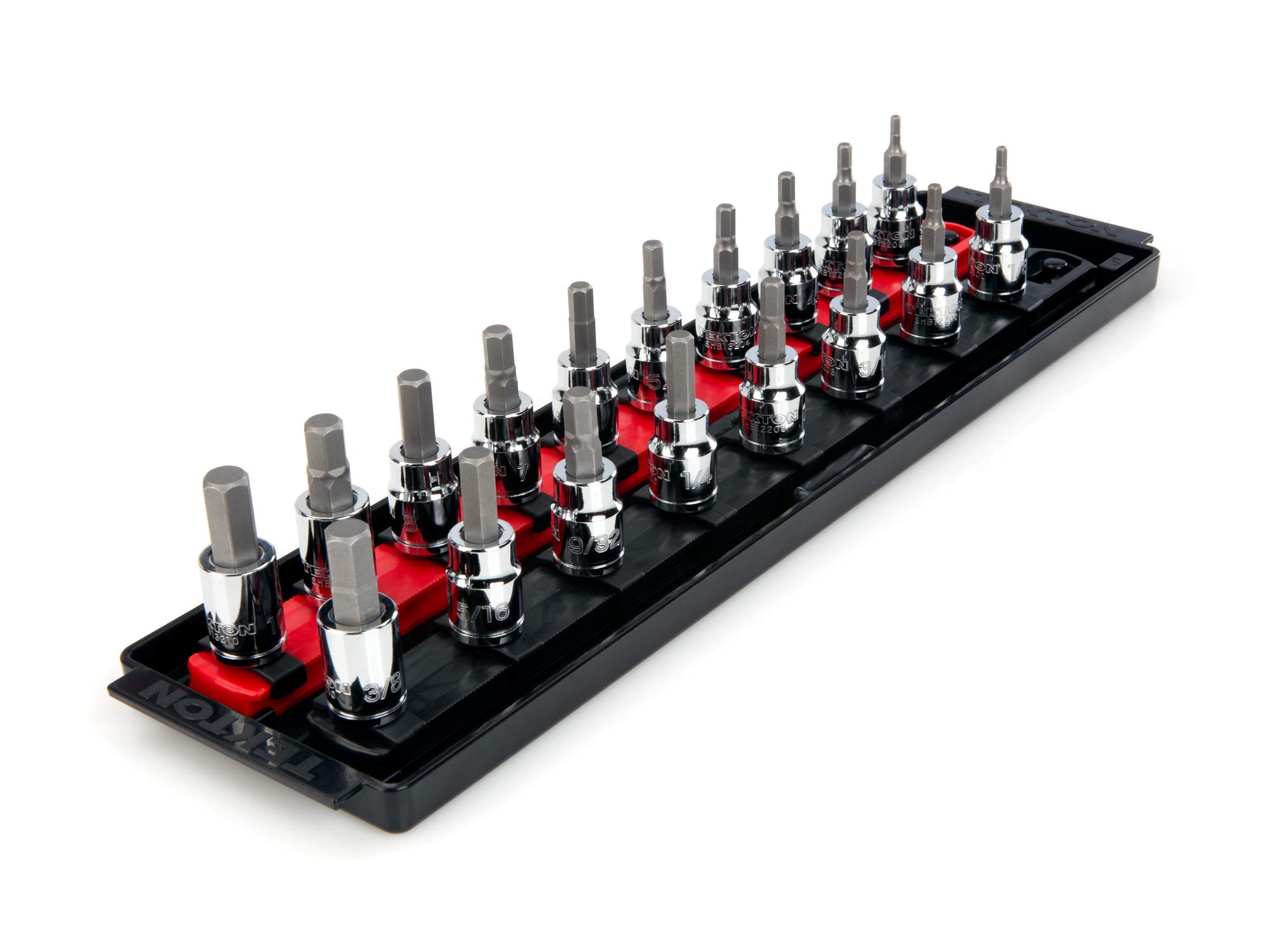 TEKTON 3/8 Inch Drive Hex Bit Socket Set, 18-Piece (1/8-3/8 in., 3-10 mm) | SHB91201
