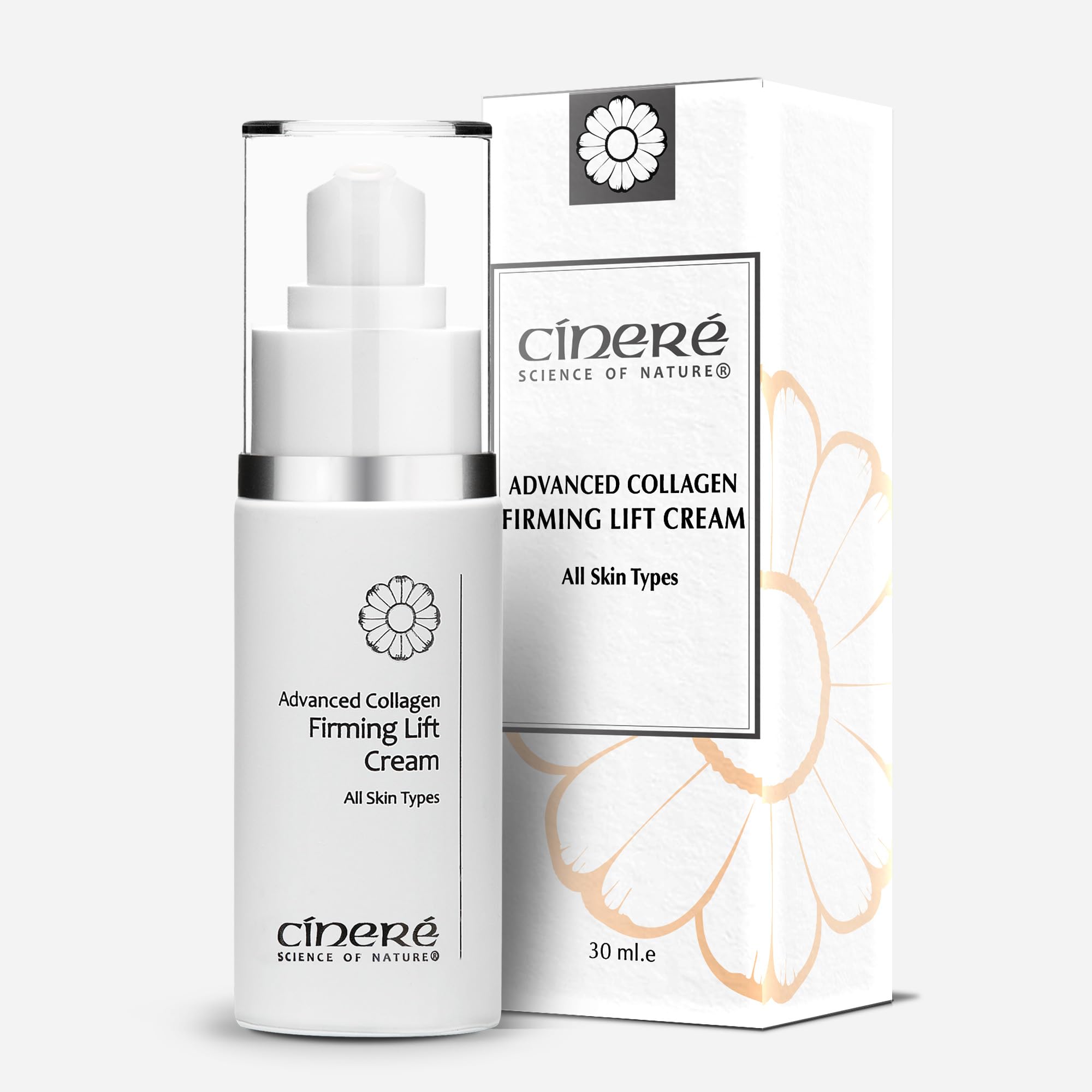 Cinere Collagen Firming Lift Cream 30ml | Anti Wrinkle & Anti Aging Face Cream | Anti Sagging Skincare | Collagen Boosting Moisturiser for Firming, Lifting & Tightening Skin