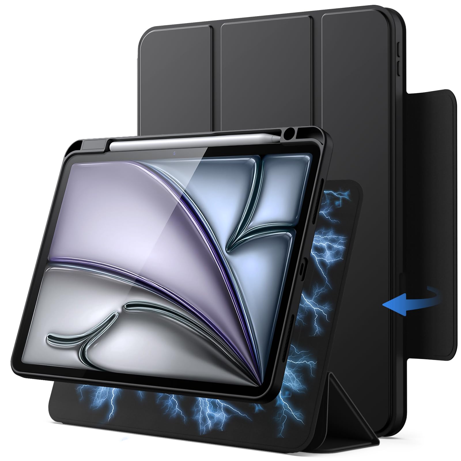 JETech Magnetic Detachable Case for iPad Air 11-Inch M3/M2 (2025/2024)