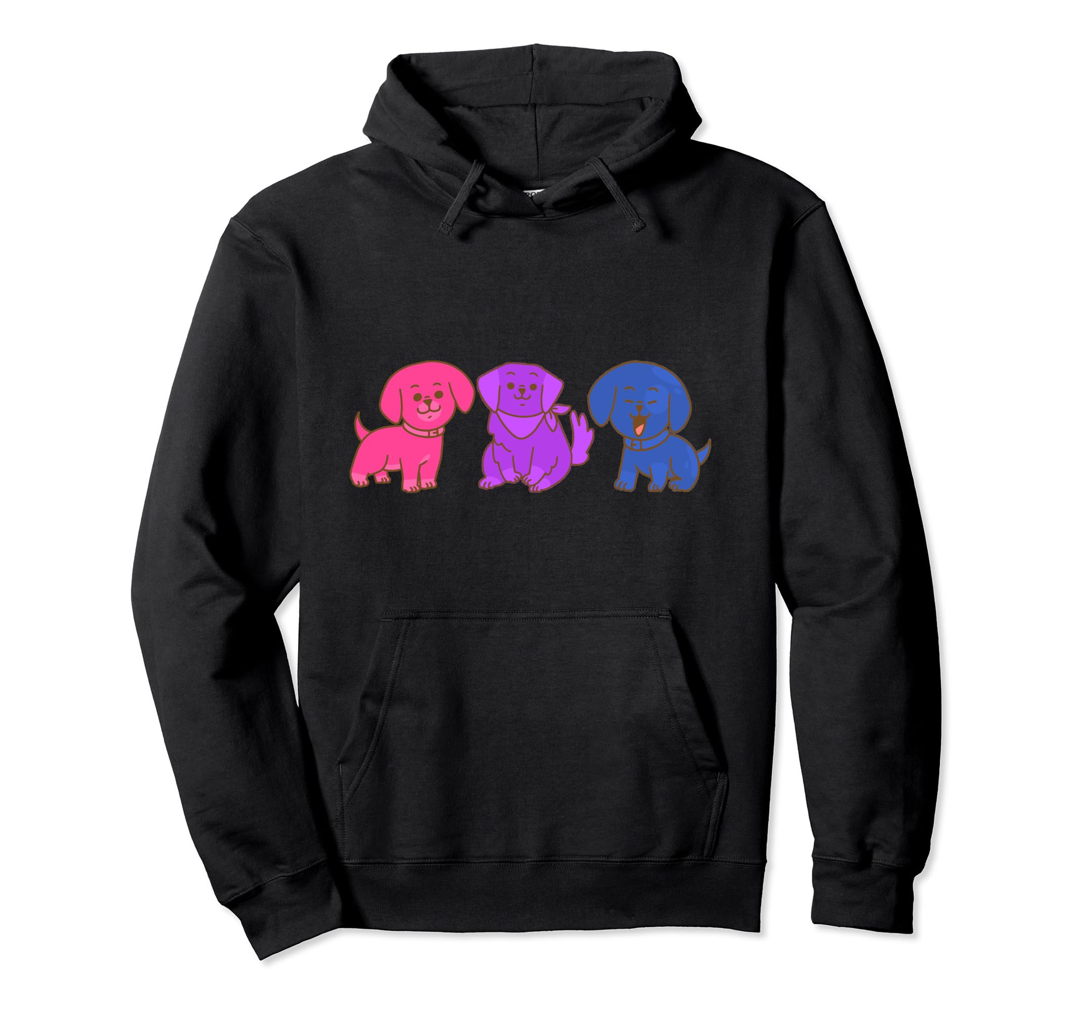 Bisexual Pride Dogs LGBTQ Pullover Hoodie