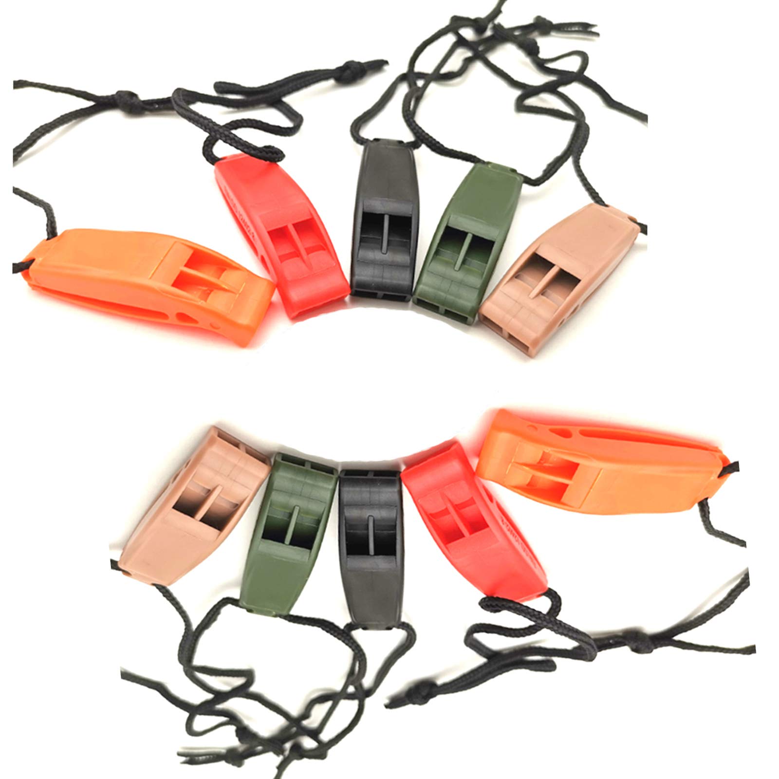 Sqxaldm Survival Whistle Safety Signal Whistle Emergency Whistle Signals Outdoor Safety Signal Whistle Emergency Security Whistle Survival Emergency Whistle Hiking Camping Trekking Survival(10 Pieces)