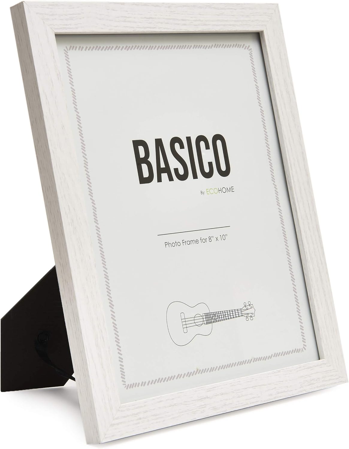 EcoHome 8x10 Picture Frames Distress White Wood – for Table Top and Wall Mounting Display