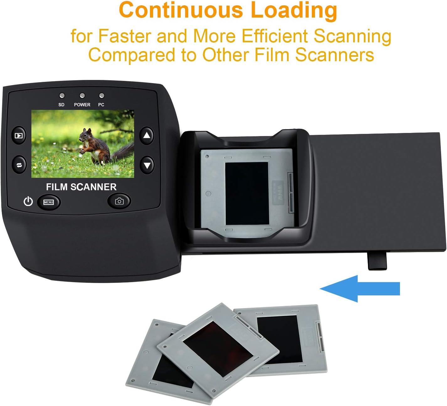 DIGITNOW! 135 Film Negative Scanner High Resolution Slide Viewer,Convert 35mm Film &Slide to Digital JPEG Save into SD Card, with Slide Mounts Feeder No Computer/Software Required: Electronics