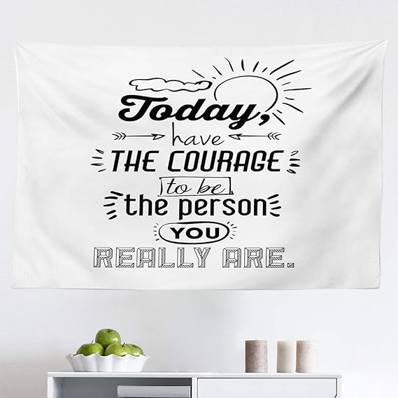 Lunarable Inspirational Tapestry, Positive Words Theme