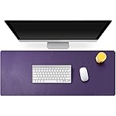 Mydours 38"x16" Large Desk Pad, Purple Desk Mat XL, PU Leather Desk Mat for Workspace & Decor, Durable Keyboard Mouse Pad for Home, Office, Writing & Gaming (Purple)