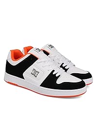 DC Men's Manteca 4 Skate Shoe, Black/White/Orange, 12
