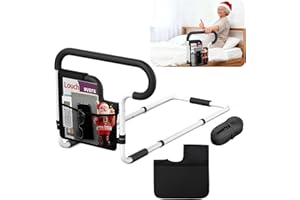 SEESMILE Bed Rails for Elderly Adults Safety, Adjustable Bed Assist Rail for Seniors, Bed Safety Rail with 2 Storage Bag and Fixing Strap, Fit King, Queen, Full, Twin, Supports 300 lbs