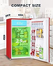 Upstreman 3.2 Cu.Ft Mini Fridge with