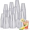 Turbo Bee 420 Pack 16oz Clear Disposable Plastic Cups,Cold/Hot Drinking Cups,Transparent Plastic Party Container for Water, Iced Cold Coffee, Juice, Soda