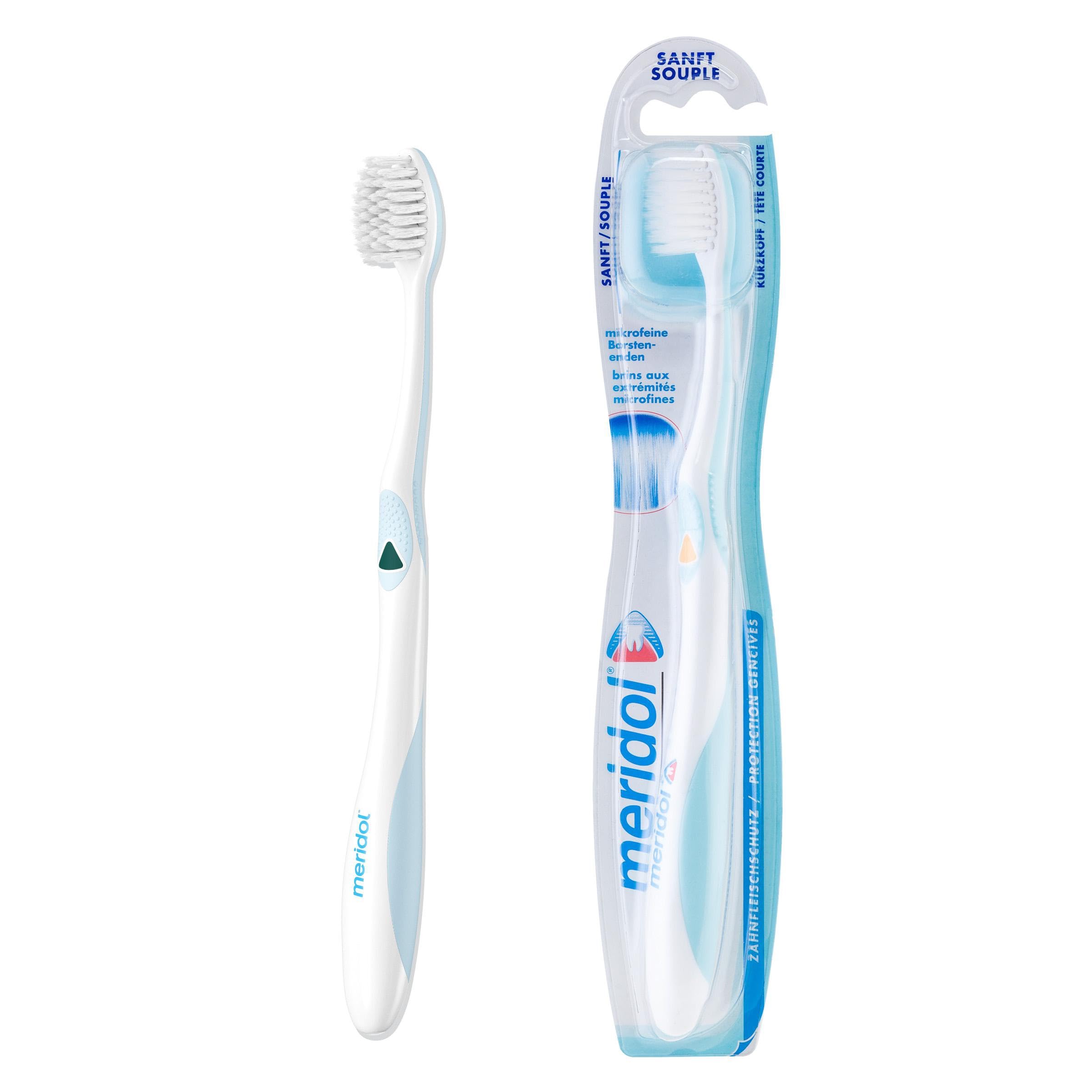 meridol Toothbrush, Gum Protection, Soft, 1 Piece - Manual Toothbrush for Gentle Cleaning of Teeth on The Gum line