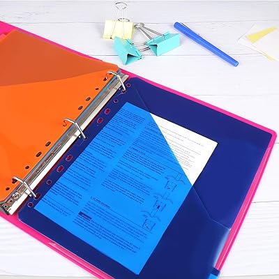 Buy Makhistory Plastic 5 Tab Binder Dividers With Two Pockets 3 Sets Insertable Dividers For 3 Ring Binder Assorted Color Online In Romania B07dxd14r8