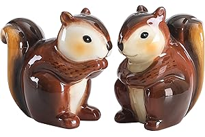 Bico Squirrel Salt & Pepper Shaker Set, Handpainted, Dishwasher Safe