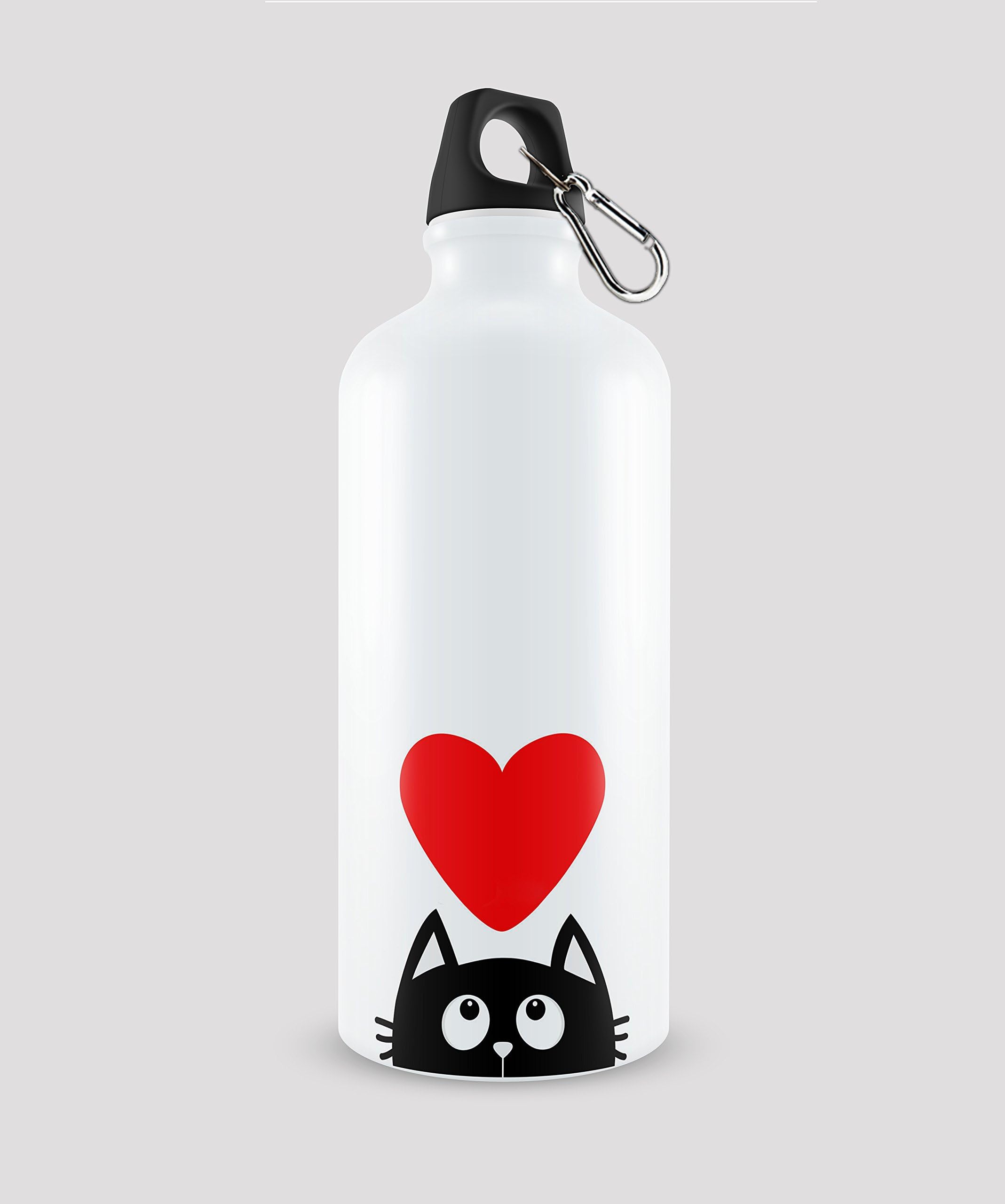 Tuelip Aluminium Printed Water Bottle 750 ML (Cat Love)