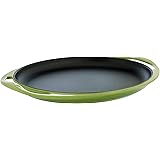 Le Creuset Enameled Cast Iron Oval Skinny Griddle, 12.25", Palm
