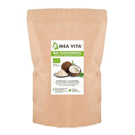 MeaVita Bio Kokosmehl glutenfrei, 1er Pack (1 x 1 kg)