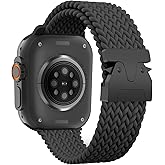 Braided Solo Loop Elastic Nylon Sports Band Compatible with Apple Watch Bands 38mm 40mm 41mm 42mm 44mm 45mm 46mm 49mm,Parachute Buckle Strap for iWatch Series Ultra 2 Ultra 10 9 8 7 6 5 4 3 2 1 se