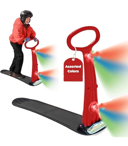 Amazon.com : Geospace Winter Fun Foldable Snow Scooter, Ski