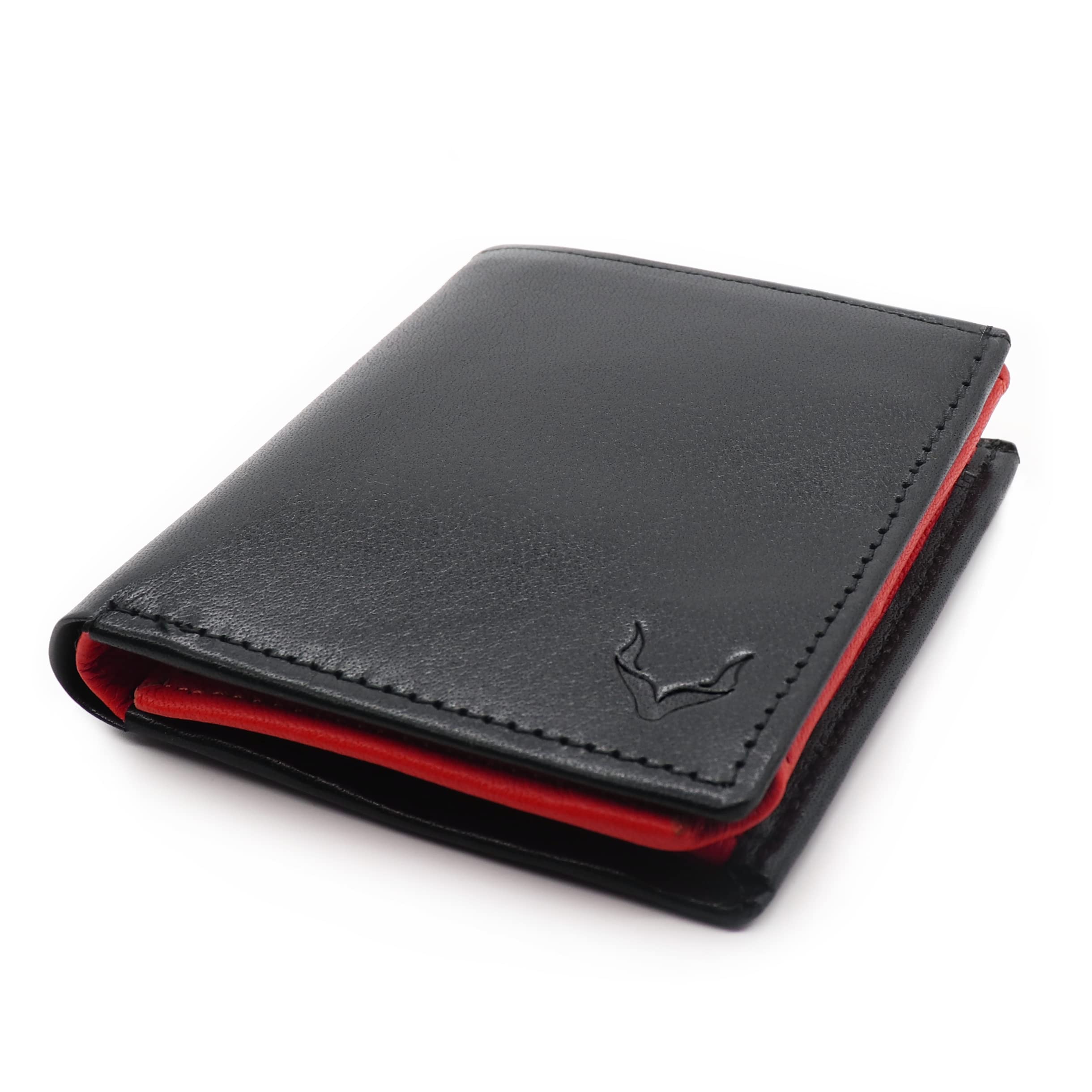 PELLE TORO Handmade Portrait Men's Wallet, Compact RFID Blocking Napa Leather Wallet with 2 Note Compartments, Coin Pocket, 13 Slots and ID Window, in Wooden Mens Gift Box