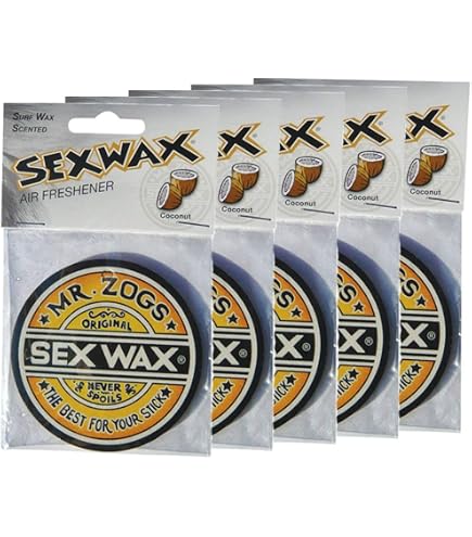 Amazon.com: Sex Wax Air Freshener Coconut 5-Pack : Automotive