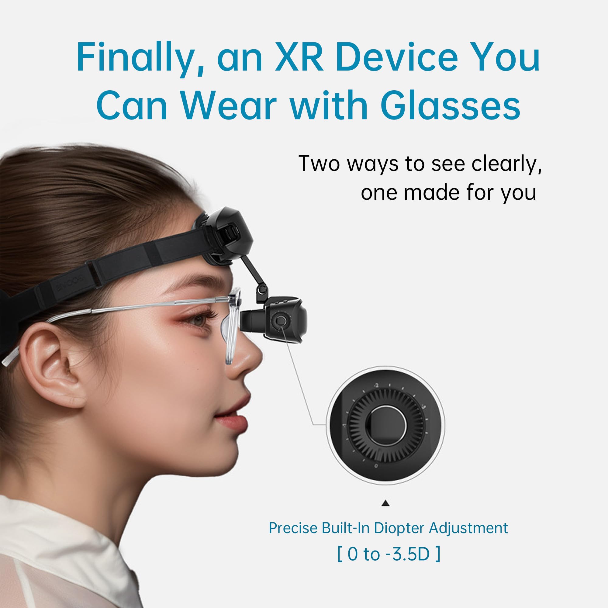GOOVIS Art XR Head Mounted Display Cinema Pack – 110'' FHD Micro-OLED Video Display, Lightweight & Compact, Open-View for Multitasking, Works with PC/iPhone16/Android/Gaming Consoles/Handhelds (Black)