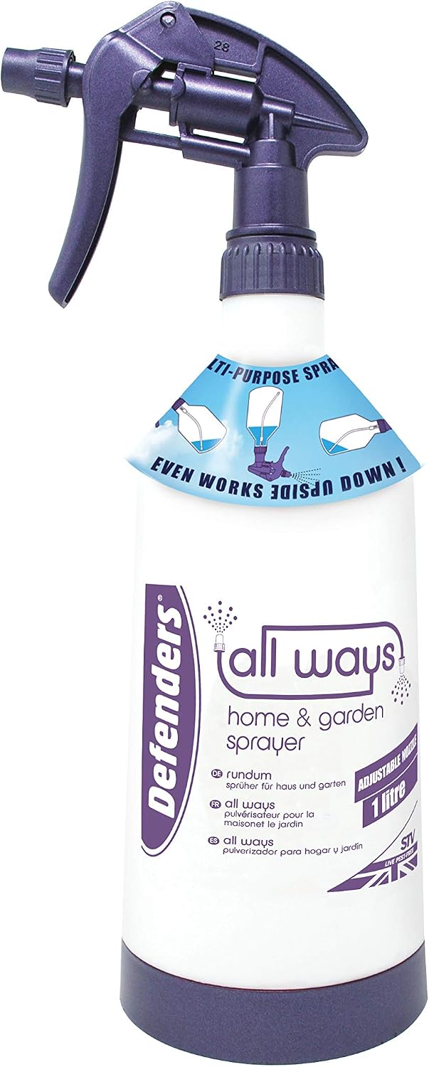 Defenders® All Ways Home & Garden Sprayer Bottle - 1 Litre, Clear, 1 Litre - Standard