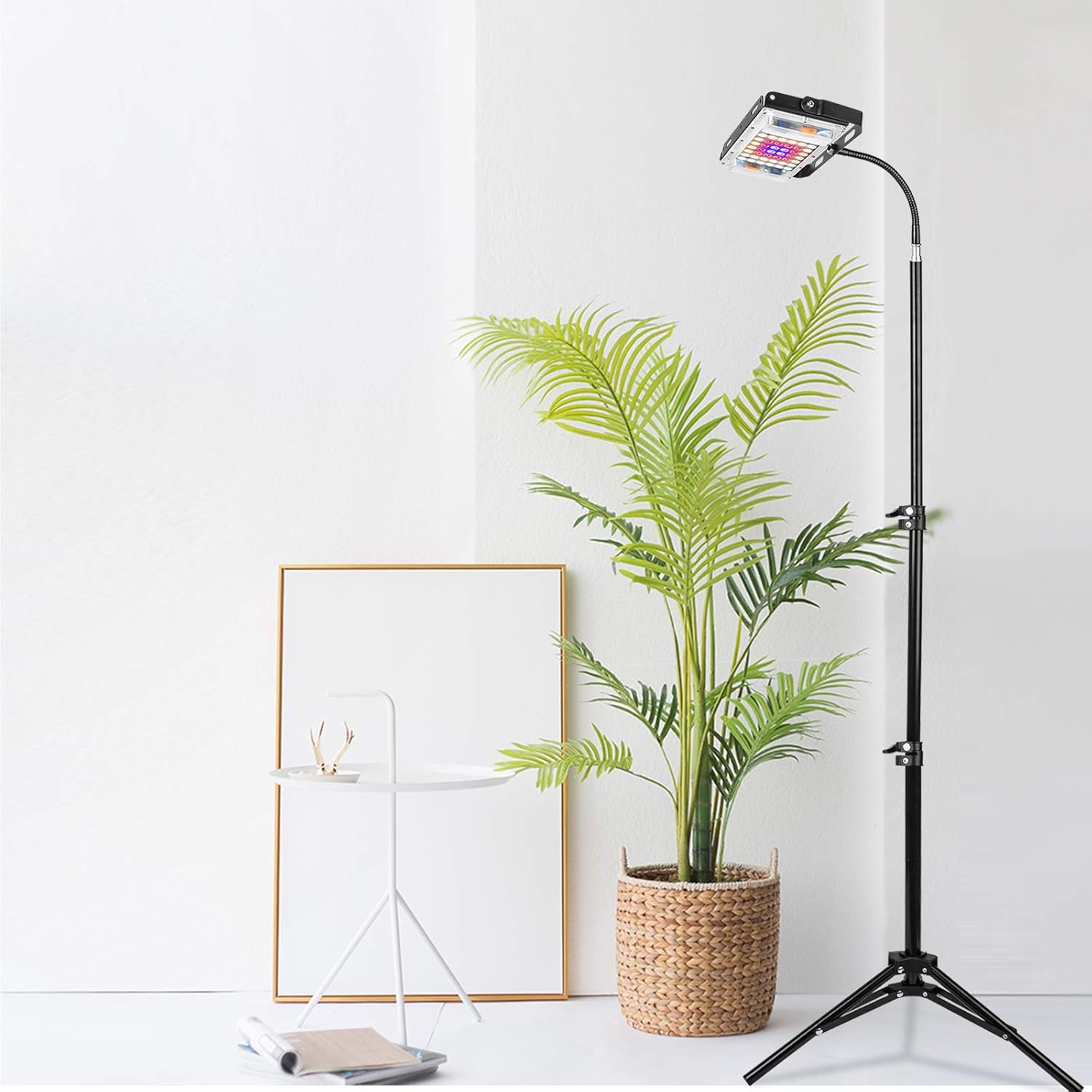 Grow Light with Stand, LBW Full Spectrum 150W LED Floor Plant Light for Indoor Plants, with On/Off Switch, Flexible Gooseneck, Adjustable Tripod Stand 15-47 inches: Home Improvement