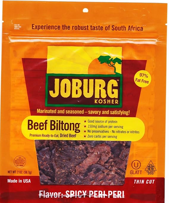 Joburg Gourmet Beef Biltong South African Jerky Kosher