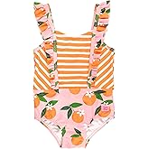 RuffleButts® Baby/Toddler Girls Ruffle Strap One Piece Swimsuit w/UPF 50+ Sun Protection