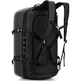 Hulongo 40L/60L/90L Large Waterproof Duffle Bag Backpack for Men, Mens Duffel Backpack Bags for Traveling, Heavy Duty (Black, 90l)
