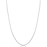 Kooljewelry Sterling Silver or Yellow Gold Over Sterling Silver Cable Chain Necklace for Women (1.2 mm, 1.6 mm or 2.1 mm)